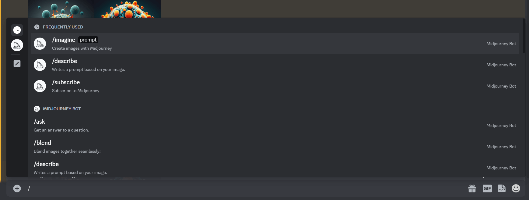  basic command “imagine” will result in a prompt box appearing