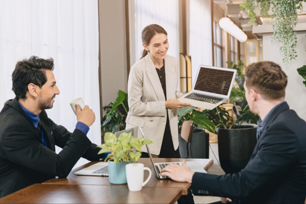 team discussing martech vs adtech