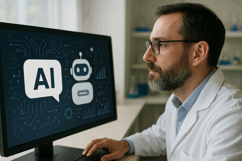 man exploring ai