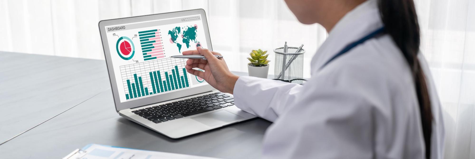 data on laptop
